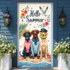 Coastal Summer Background Colorful Florals Hello Summer Display Hello Summer Backdrop Cartoon Design For Home Decorations Photo