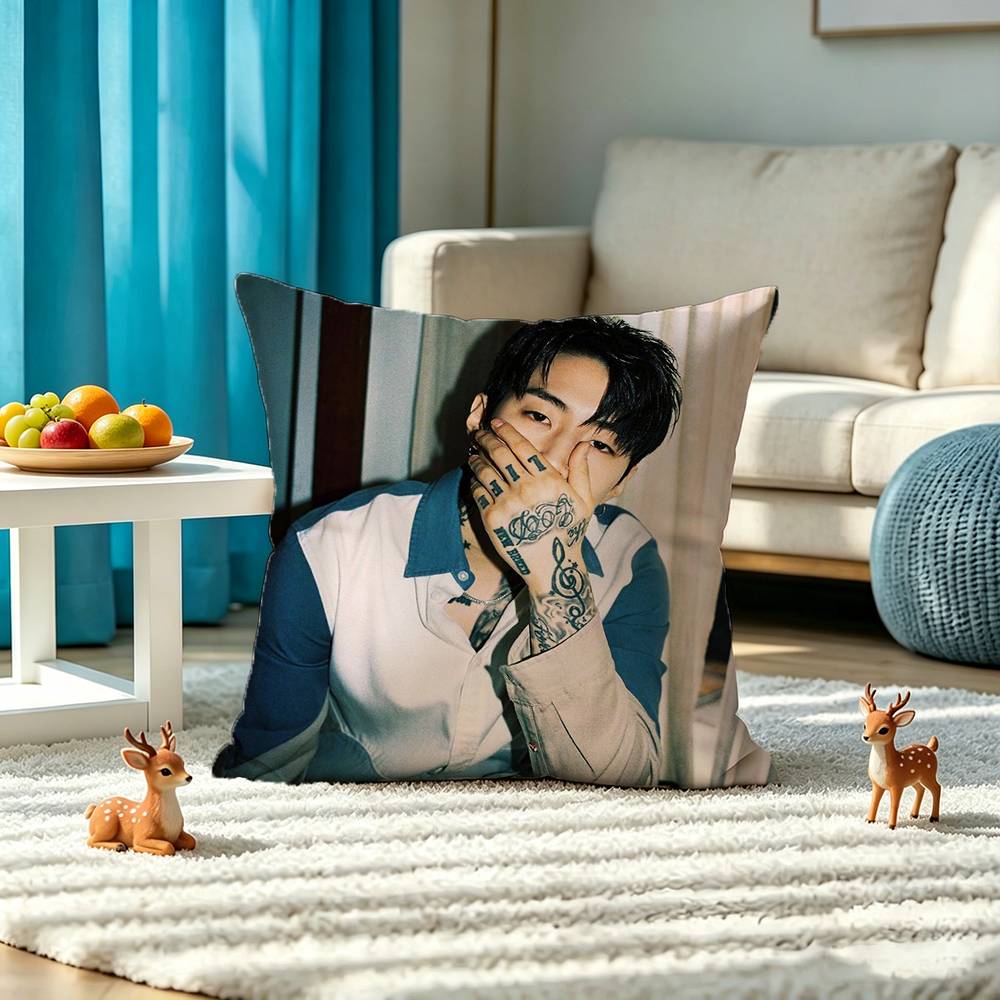 J-Jay P-Park Square Double-Sided printed Pillow Case Bedroom Bedside Pillow Sofa Cushion Cover