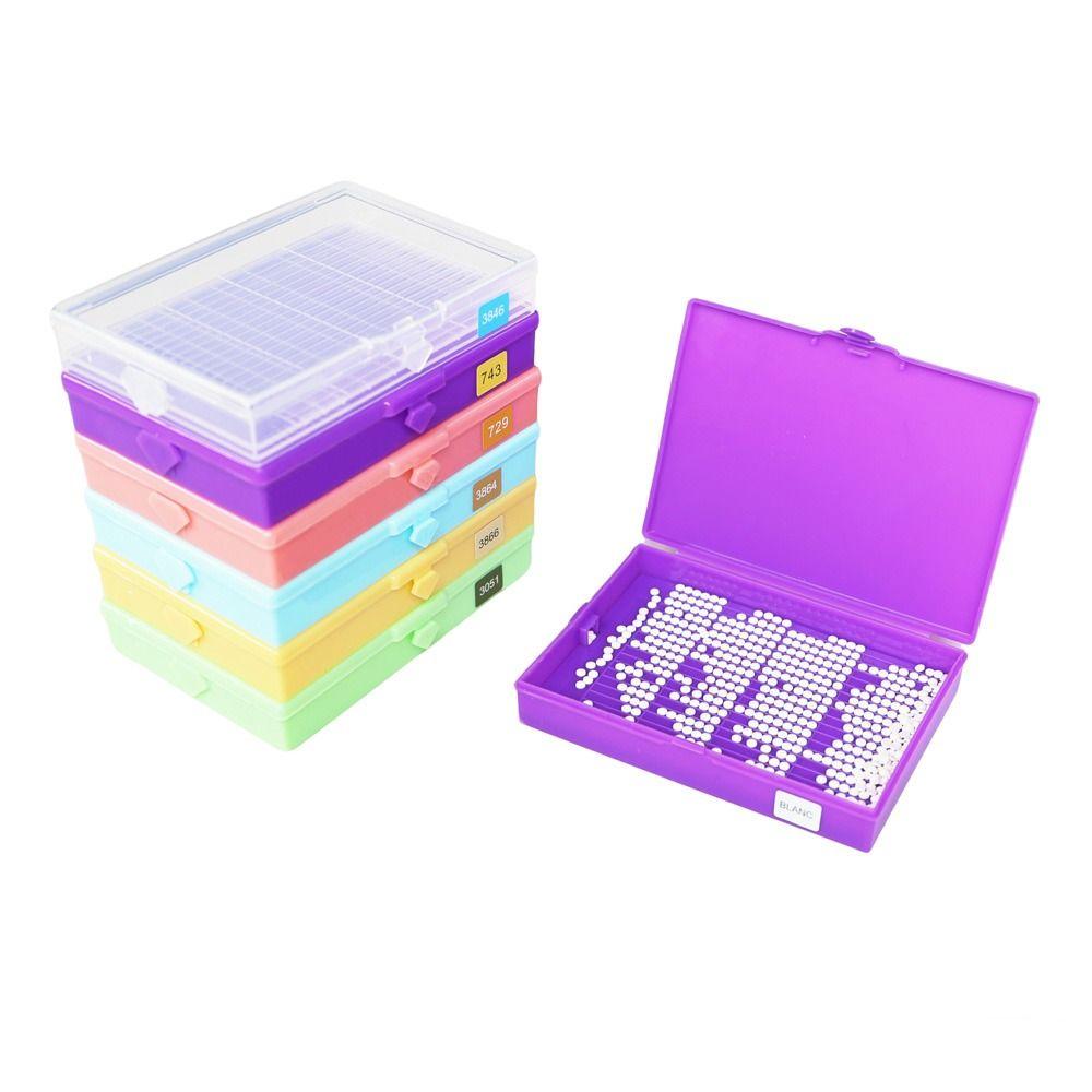Embroidery Flip Top Diamond Painting Tray Diamond Painting Bead Sorting Trays for Nail Art