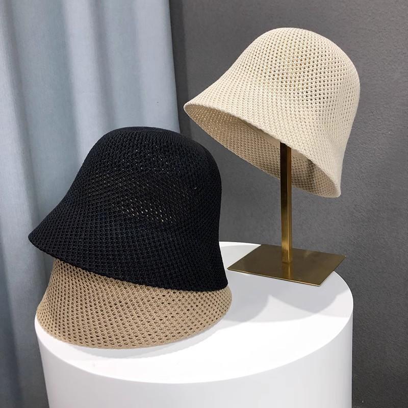 Hat Women's Bucket Hat Spring and Summer Hollow Thin Sun Hat Sunscreen Sunshade Bucket Hat Showing Washbasin Hat