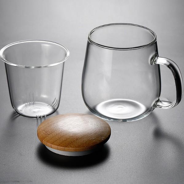 Large Capacity Japanese Creative Glass Tea Cup with Filter