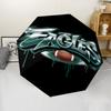 Philadelphia Eagles LOGO Print Automatic Umbrella, 8 Rib Iron Frame, Plastic Handle, Suitable for Outdoor Travel &Daily , Ideal Gift