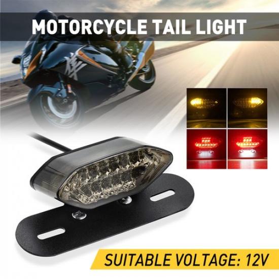 16 LED Motorcycle Quad ATV Turn Signal Brake License Plate Integrated Tail Light
