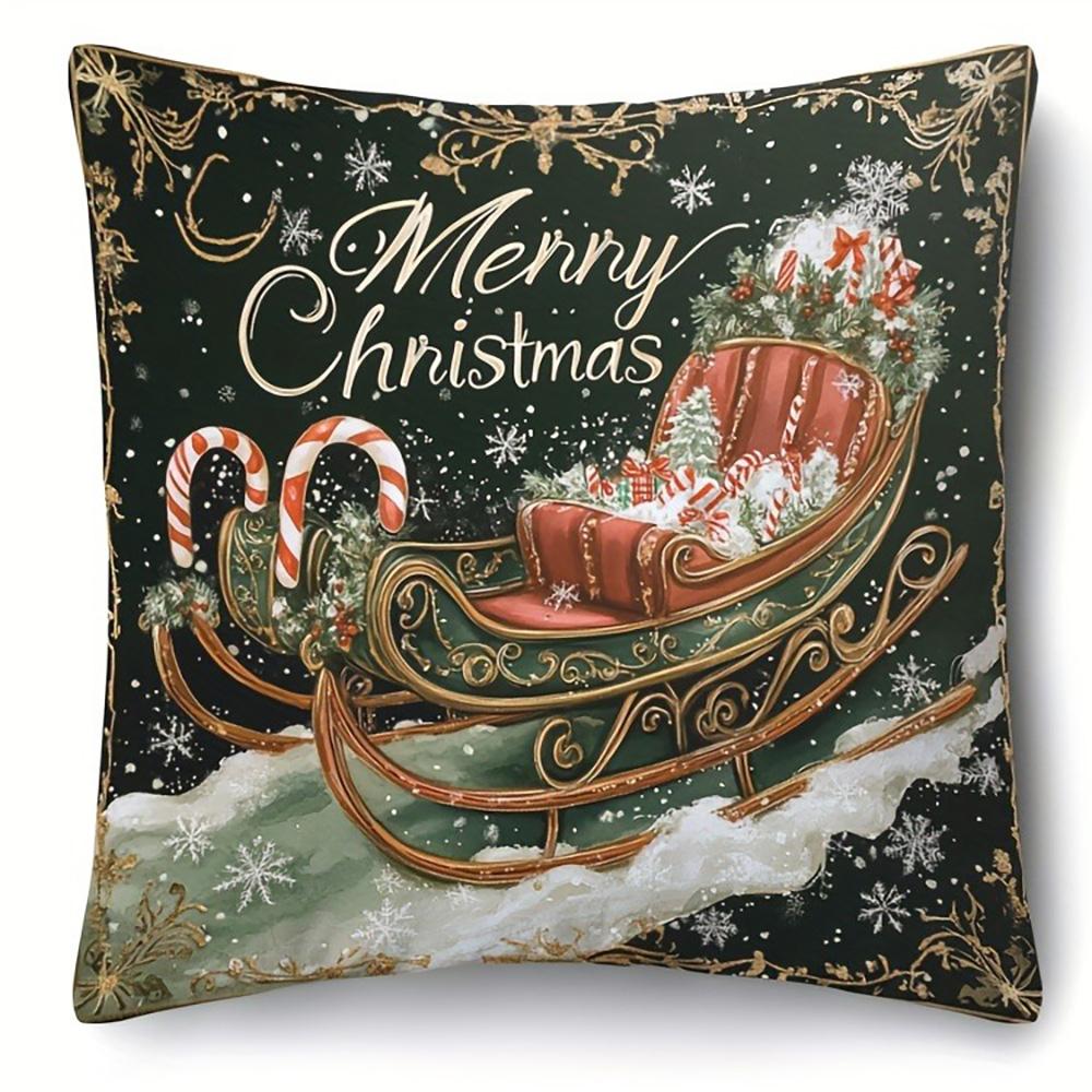 Copricuscini natalizi: Design Festivi per una Casa Accogliente per le Feste Copricuscino per divano letto, Decorazione per la casa di Capodanno