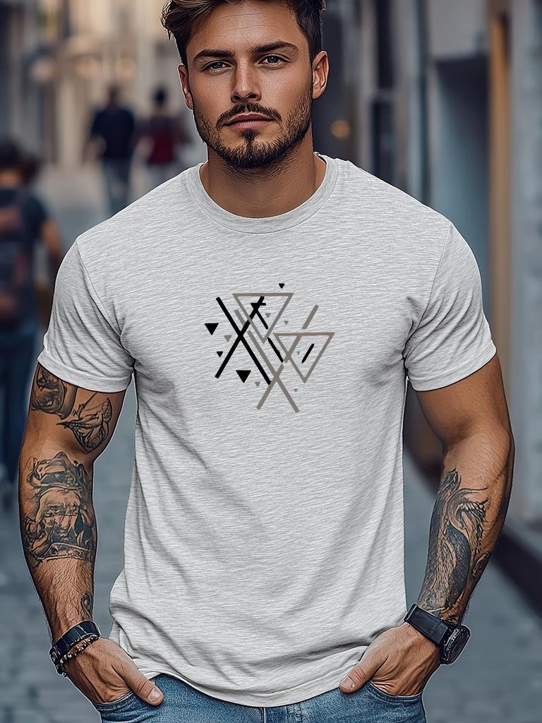 Mens heavyweight 100 cotton graphic tshirt lightweight and breathable comfortable casual wear trendy machine washable