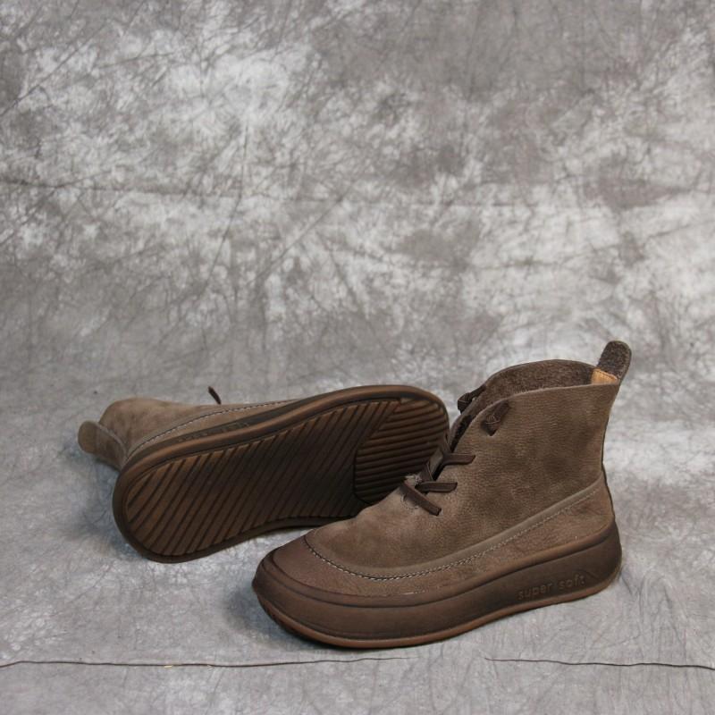 Leather Martin boots autumn and winter new handmade thick-soled women's boots top layer cowhide casual short boots