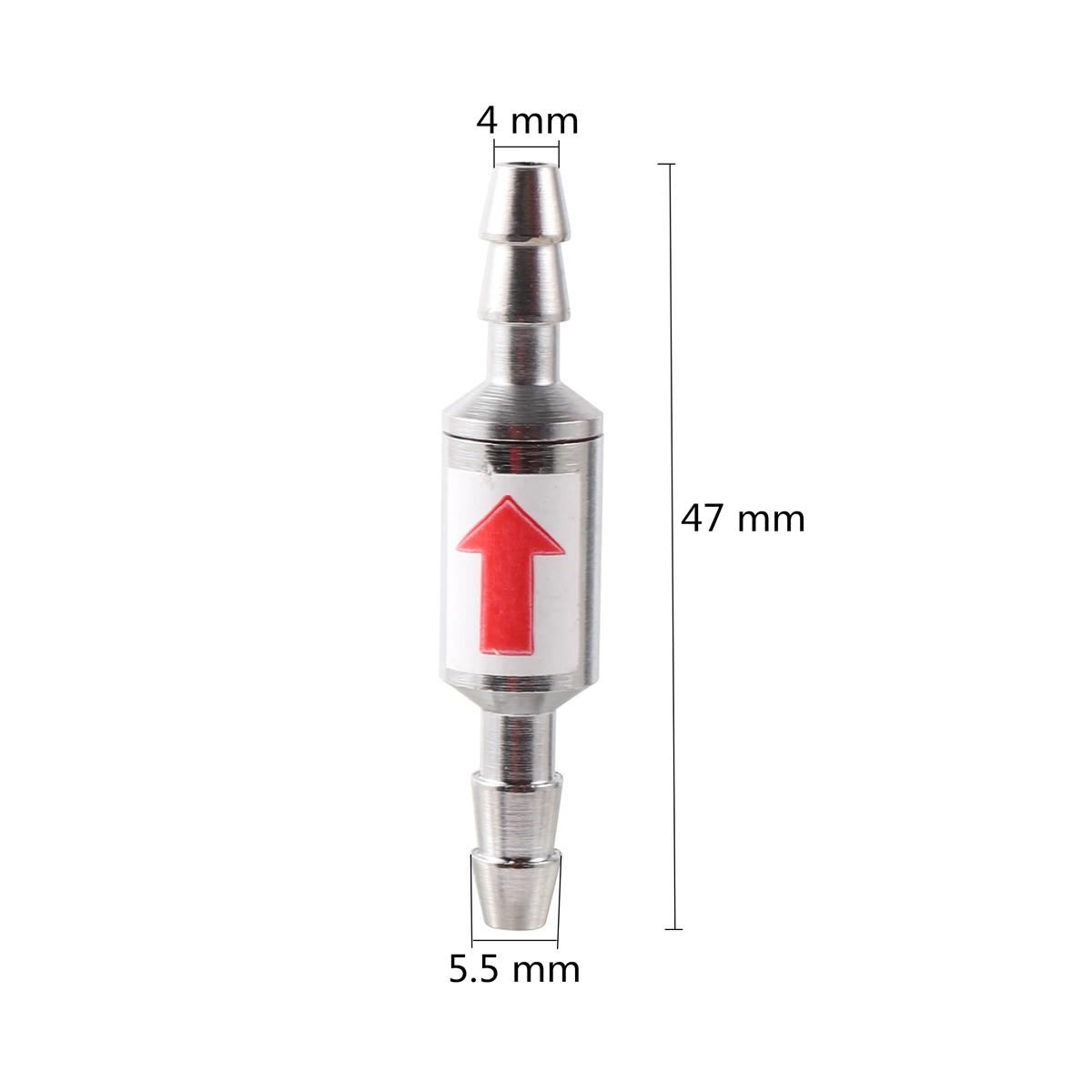 

2Pcs Stainless Steel Aquarium Mini One-way Check Valve 4/7mm Hose Connection Carbon Dioxide Check Valve For Fish Tank Air Pump