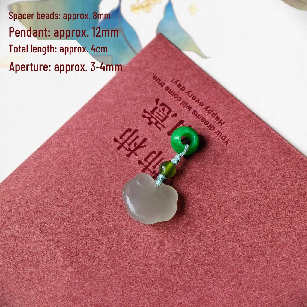 Southern Red Agate & Hetian Jade Beaded Bracelet with Pendant