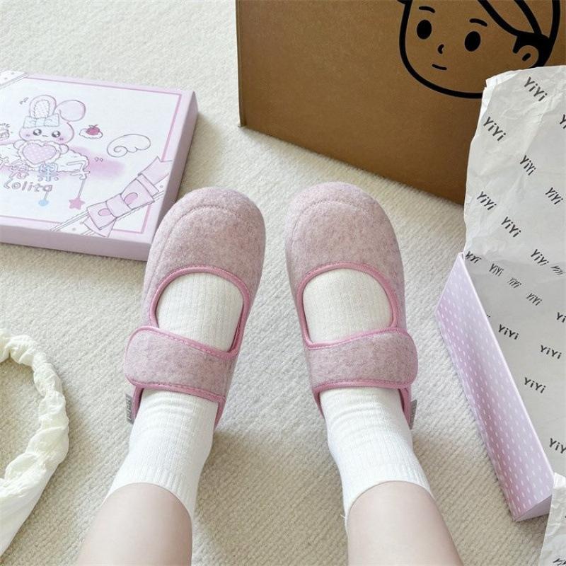 Flat bottom round head single shoes rubber imitation leather shallow mouth front lace-up low-top shoes low heel (less than cm)