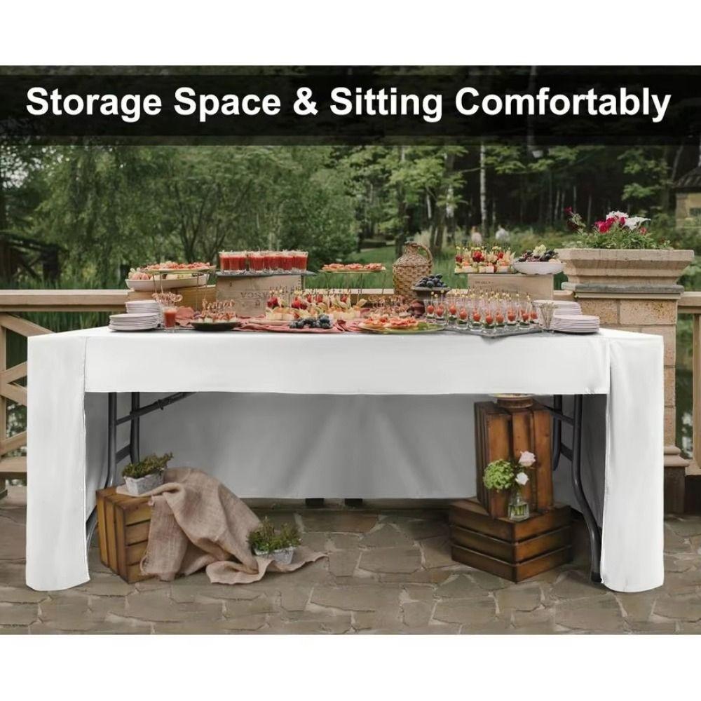 6FT Stretch Tablecloth Spandex Rectangular Table Skirts Sign-In Table Cloth  Wedding Party