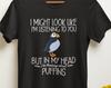 Maglietta Divertente Pulcinella di Mare, Regali Pulcinella di Mare, T-shirt per Amanti della Pulcinella di Mare, Potrei sembrare che ti stia ascoltando ma nella mia testa sto pensando alle pulcinelle di mare