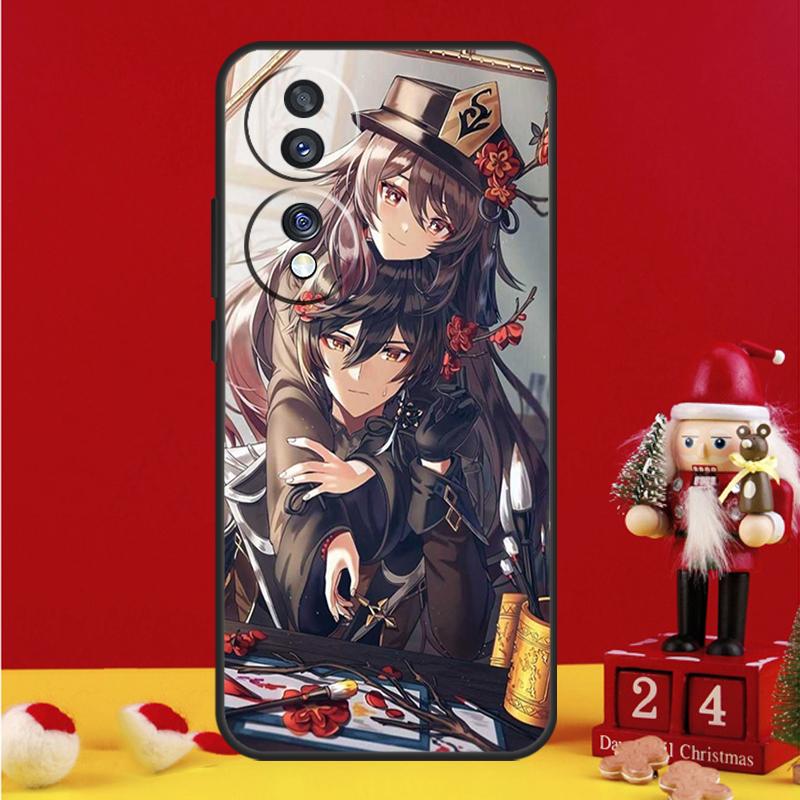 Genshin Impact Zhongli Hutao Case For Honor Magic 7 6 8 Pro Honor Win X9a X9b X9c X9d X8c X8b 50 70 90 200 400 Lite Cover
