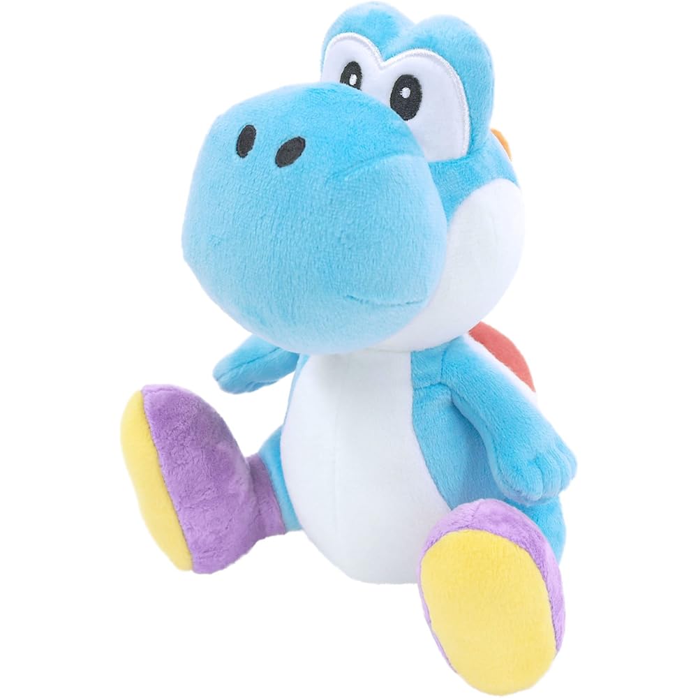 

Sanei Boeki Super Mario All Star Collection Light Blue Yoshi Plush Toy 13.5x15.5x20cm