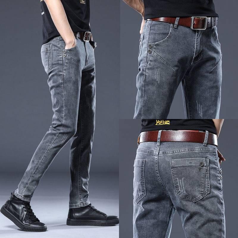 Men's Jeans Solid Color Classic Jeans 