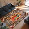 Virgin Mary Theme Crystal Velvet Rug Personalized Custom Name Text Soft Floor Mat Home Decor