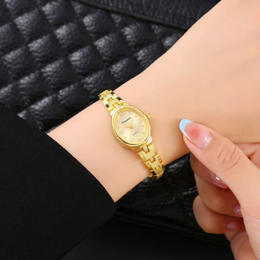 Oval Dial Women Quartz Watches Fashion Luxury Ladies Watch Stainless Steel Wristwatch Gift Dress Clock Reloj Mujer