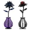 MOC Rote Dahlie Blumenbausteine ​​Modell Dahlie Tianzhu Pfingstrosenpflanze Blumenbausteine ​​Spielzeug Romantisches Valentinstagsgeschenk für Paare