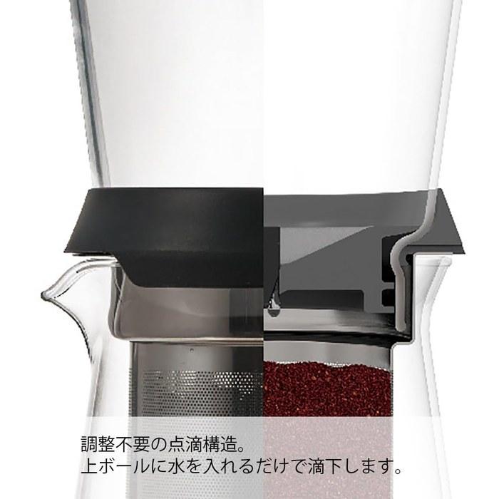 HARIO Water Dripper Slow Drip Brewer Shizuku SBS-5B Black 0.6 L