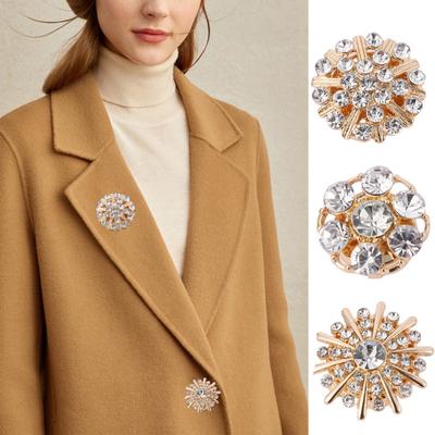 5Pcs Rhinestone Button Covers Detachable Shirt Button Clips Fancy Buttons Dress Cufflinks Jewelry Decorative Buttons