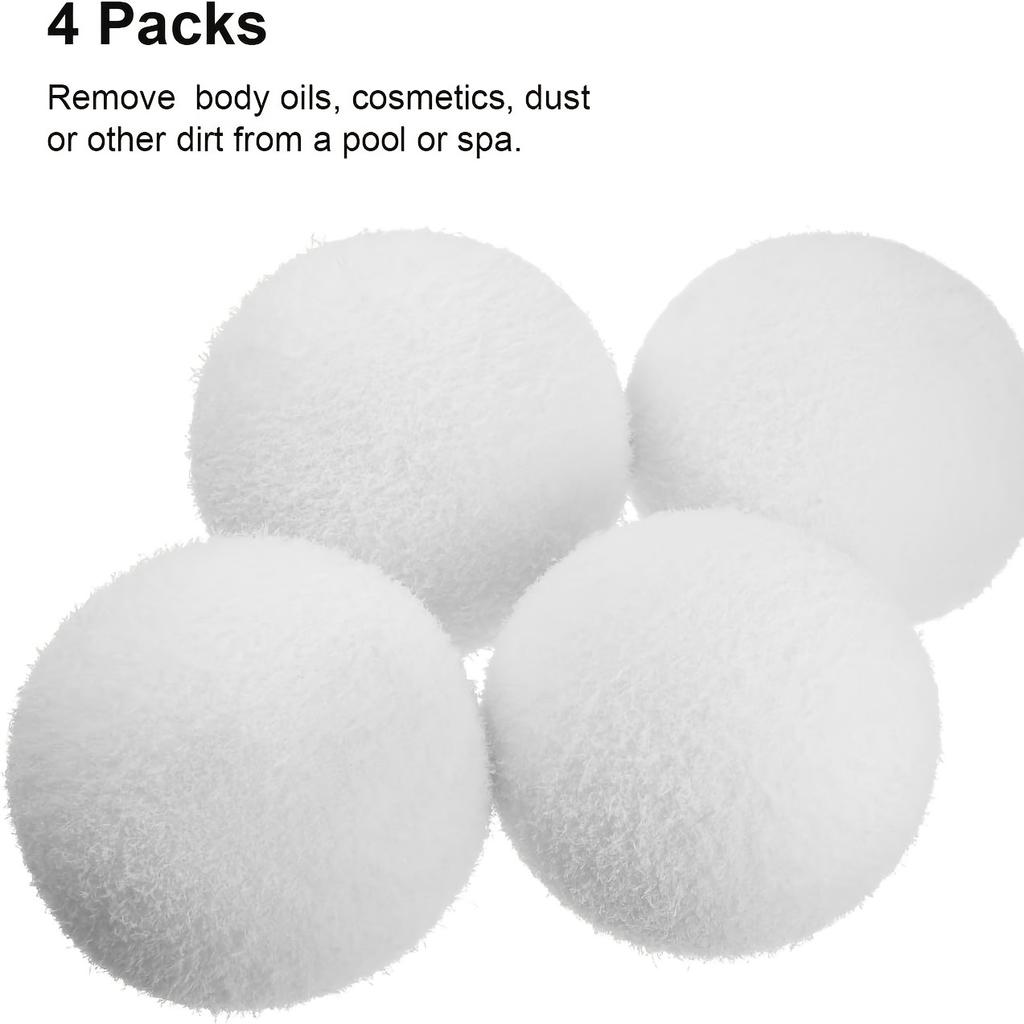 2/4pcs Reusable 3-Inch Oil Absorbing Sponge Cleaning Balls for Pools, Hot Tubs & Spa - Floating Pool Filters