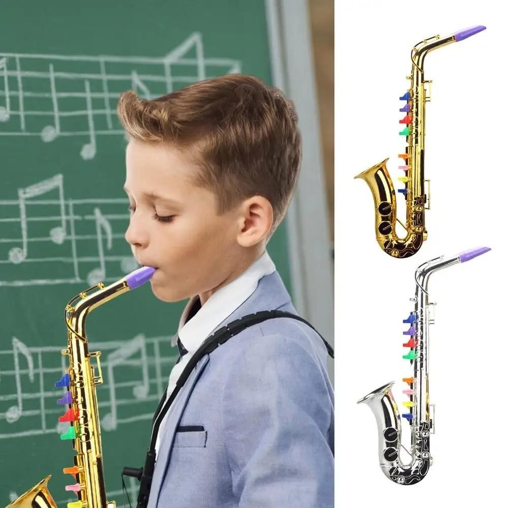 Simulated Musical Kids Saxophone Toy Silver Gold Musical Instruments For Toddler
