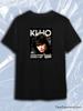 Camiseta TeeSensation Preta Gola Redonda Manga Curta com Estampa de Cartaz da Banda Kino de Viktor Tsoi