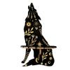 Black Crystal Shelf Display Floating Shelf Wall-mounted Display Stand  Bedroom
