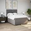 Vidaxl Letto Continentale Con Materasso, Taupe, Tessuto, 140X200 Cm