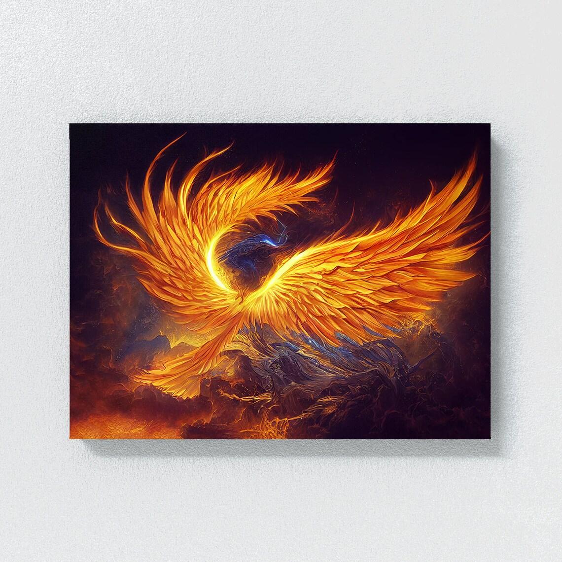 

Фенікс Плакати та принти Китайські міфологічні тварини Настінне мистецтво Картина Картина на полотні Сучасна вітальня Домашній естетичний декор 50x70cm No Framed