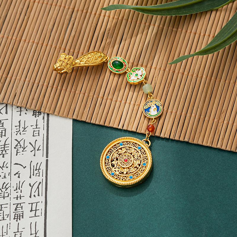 Imitationsperle Damen Hanfu Ornament Schmuck Langer Hängender Quaste Cheongsam Accessoires Legierung Cheongsam Gepresstes Revers