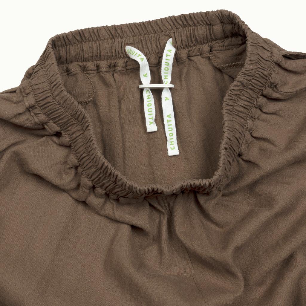 Chikita Shirred Skirt (Linen) Brown 242403Sbr