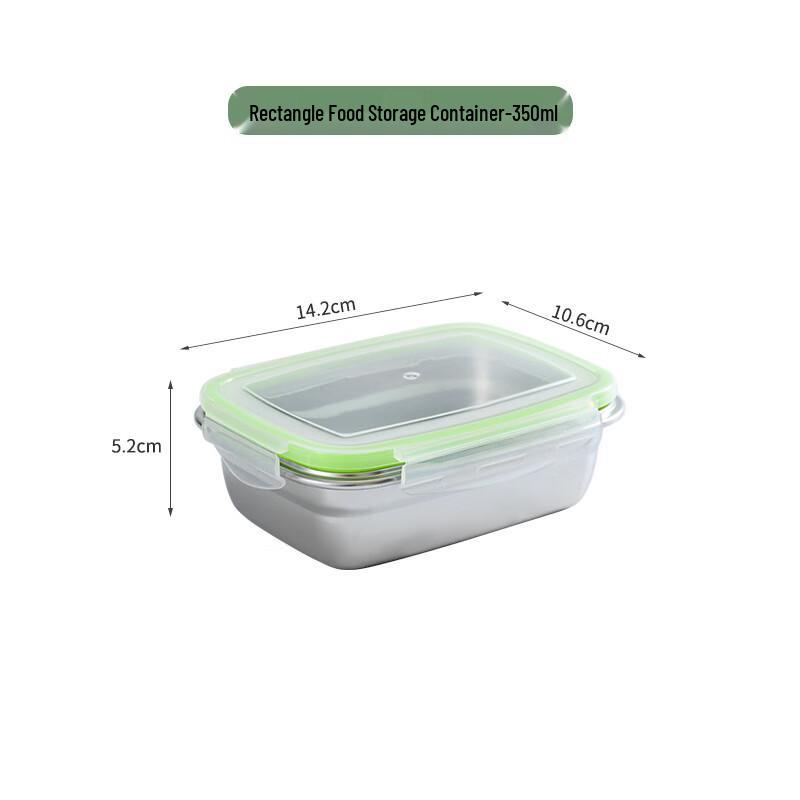 304 Stainless Steel Rectangular Food Storage Container