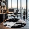 Tokyo Ghoul Printed Round Rug Carpet Chair Rug Area Rug Entryway Doormats,for Office Chair Living Room Bedroom Kitchen Room.