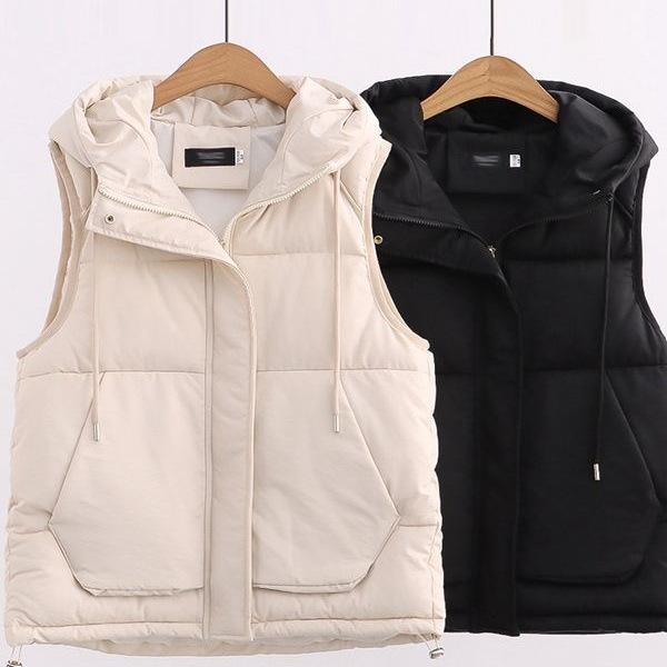 Fat MM Thick Down Cotton-padded Jacket Vest Women Fall/winter Joker Collar Vest.