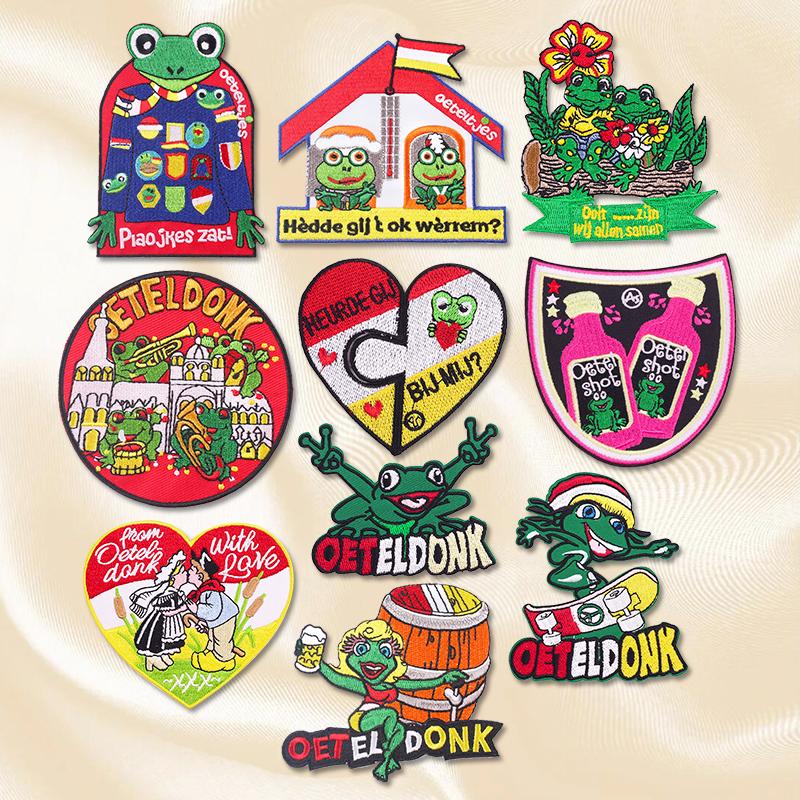 10pcs Set Patch Netherland Oeteldonk Emblem Embroidery Patches For Clothes Iron On Patches For Clothing Uniform Embroidered Diy 