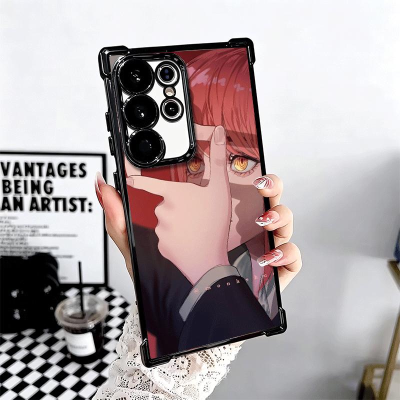 Anime Character Makima CSM Soft Phone Case For Samsung Galaxy S26 Ultra S25 Edge S24 FE S23 Plus S22 S21 + S20 Plating Anti-Fall