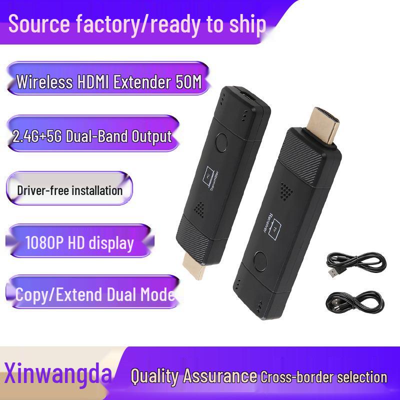 Wireless HDMI Extender: Plug & Play Video Transmitter for Conferencing & Projector Use