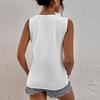 2023 Summer Contrast Stitching Women Tank Tops O Neck Sleeveless Shirt Women's Top Elegant Clothes Summer Loose Women's Vest