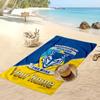 Warrington Wolves FC Personalized Printed Beach Towel Soccer Logo Support Custom Name Text Absorbent Towel For Sport Travel Special Gift