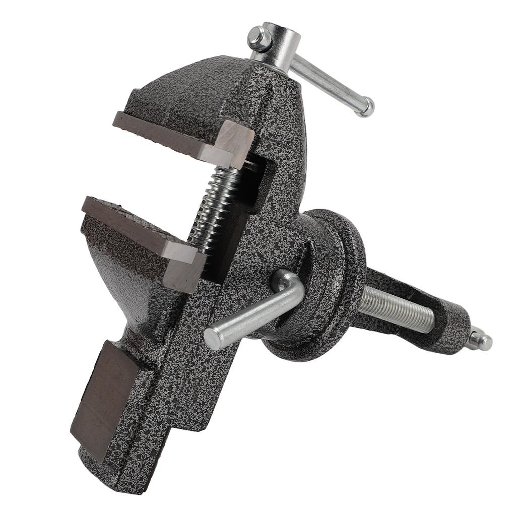 Universal Table Vise Home Clamp On Portable Bench Clamp 360 Degree Swivel Base Black