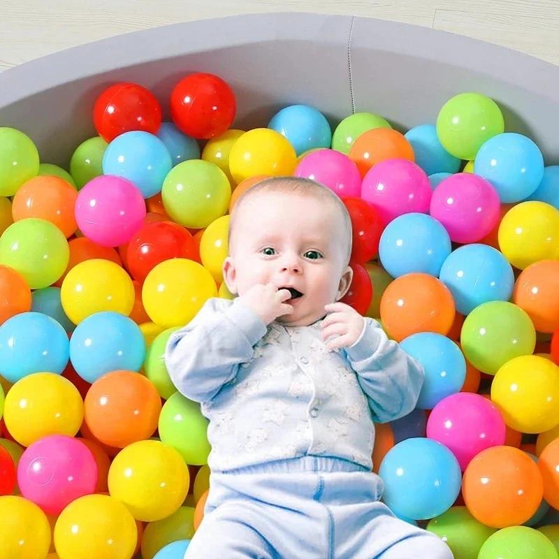 100Pcs Children's Toy Ocean Ball Environmentally Friendly Colorful Ball Outdoor Sports Games Explosion-proof Colored Balls