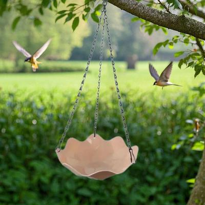 Bandeja Comedero Baño para Pájaros Colgante Alimentación de Aves para Loro Exterior Patio