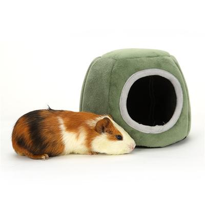 Small Pet Hamster Sleeping Bed Guinea Pigs Hedgehog Winter Nest Warm Cage Cave Bed House Fleece Cusion Hide Toy Playing Habitat