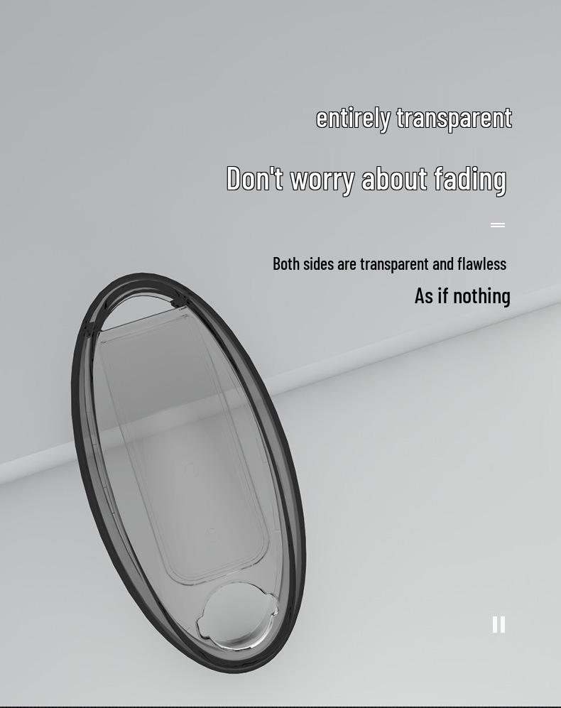 Compatible Key Cover for 2022 Nissan Sylphy, Teana 21, Qashqai, X-Trail, Tiida - Transparent Shell