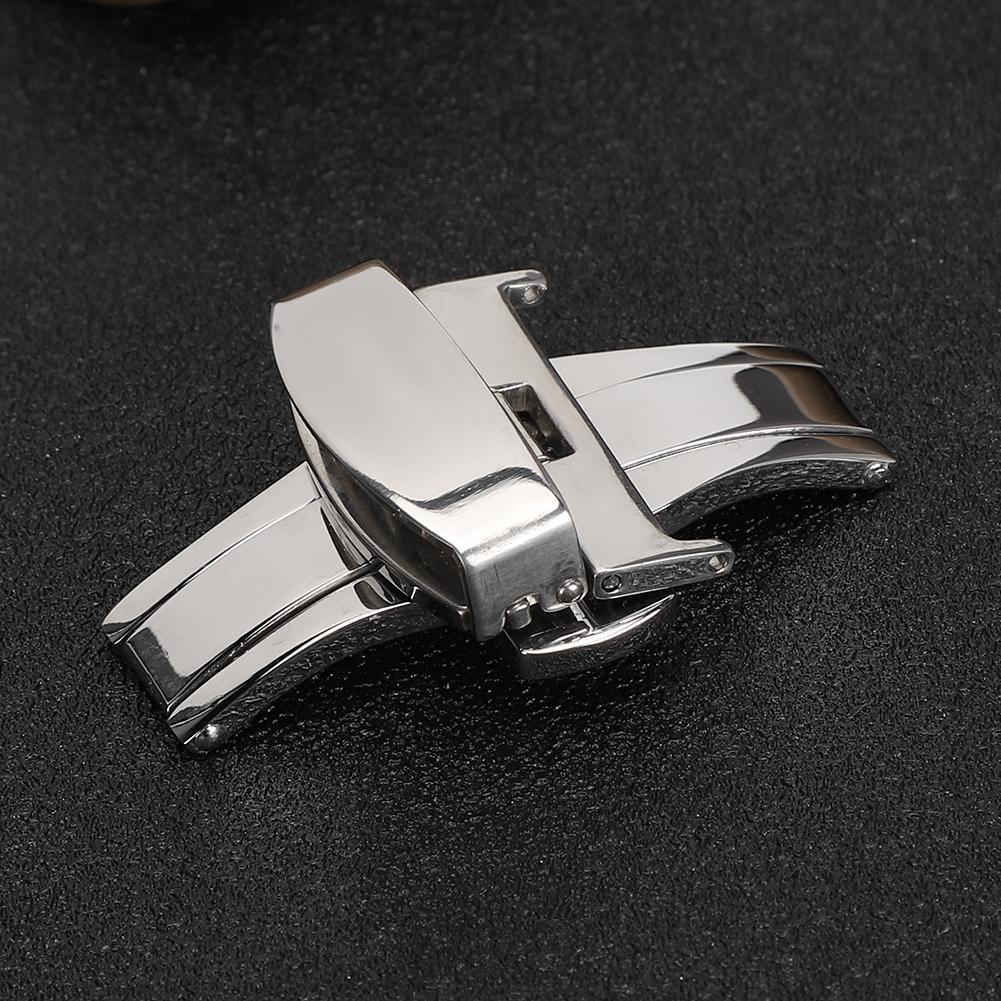 Stainless Steel Watch Clasp Buckle Watchband Clasp Replacement Accessory Silver20MM
