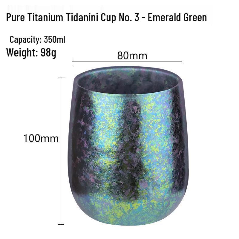 Pure Titanium Double-Layer Coffee Cup: Stylish, Portable, and High-Quality for Home or Outdoor Use.