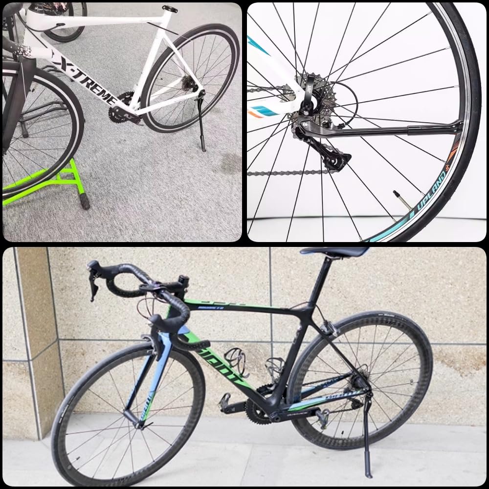 Bicycle Kickstand Bicycle Stand Bike Side Stand Adjustable Length Ultra Light Aluminum Alloy Easy Installation Light Single Leg Mountain Bike Cross