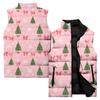 Ladies' Casual And Fashionable Sleeveless Vest Christmas Printed Cotton Jacket