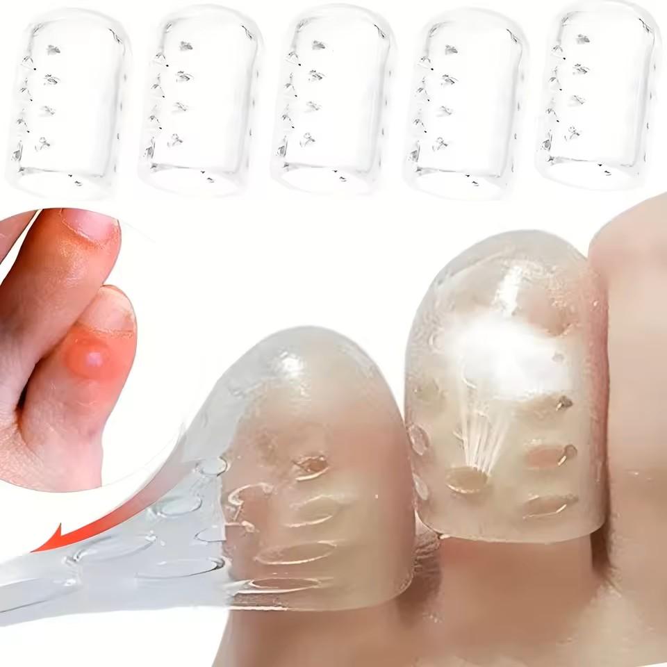 20 Peças Protetores de Dedo de Silicone Transparentes Respiráveis Previnem Bolhas, Calos e Calosidades, Confortáveis Com Alta Elasticidade
