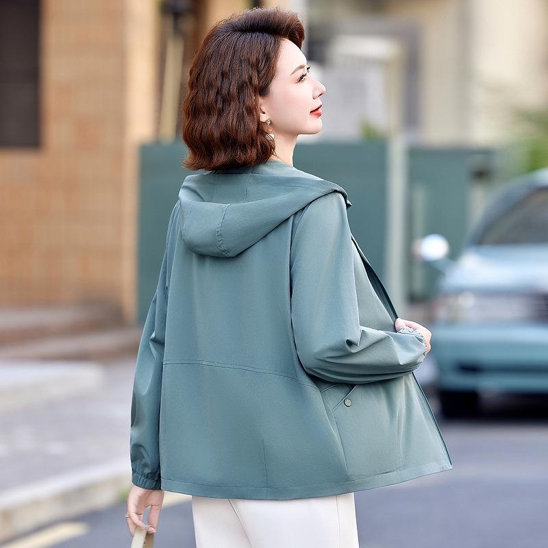 Modna Bluza z Kapturem na Jesień 2025 dla Kobiet w Średnim Wieku i Starszych - Codzienny i Wszechstronny Cienki Top